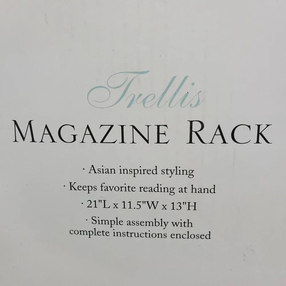 Asian Inspired Styling Cindy Crawford Style Trellis Magazine Organizer Rack